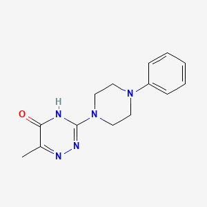 6-methyl-3-(4-phenyl-1-piperazinyl)-1,2,4-triazin-5(4H)-one