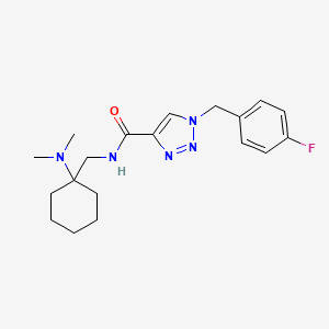 N-{[1-(dimethylamino)cyclohexyl]methyl}-1-(4-fluorobenzyl)-1H-1,2,3-triazole-4-carboxamide