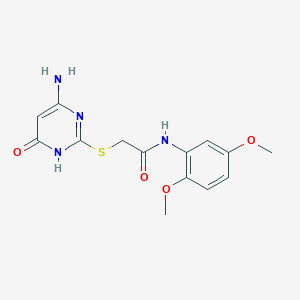 molecular formula C14H16N4O4S B6140677 2-[(4-amino-6-oxo-1,6-dihydro-2-pyrimidinyl)thio]-N-(2,5-dimethoxyphenyl)acetamide 