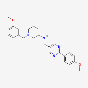 molecular formula C25H30N4O2 B6140718 1-(3-methoxybenzyl)-N-{[2-(4-methoxyphenyl)-5-pyrimidinyl]methyl}-3-piperidinamine 