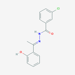molecular formula C15H13ClN2O2 B6140721 3-chloro-N'-[1-(2-hydroxyphenyl)ethylidene]benzohydrazide 