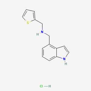 molecular formula C14H15ClN2S B6140749 (1H-indol-4-ylmethyl)(2-thienylmethyl)amine hydrochloride 