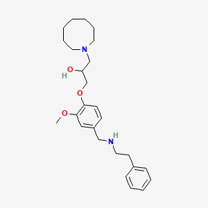 molecular formula C26H38N2O3 B6140765 1-(1-azocanyl)-3-(2-methoxy-4-{[(2-phenylethyl)amino]methyl}phenoxy)-2-propanol 