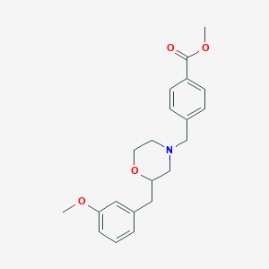 molecular formula C21H25NO4 B6140844 methyl 4-{[2-(3-methoxybenzyl)-4-morpholinyl]methyl}benzoate 