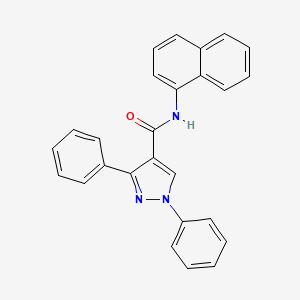 molecular formula C26H19N3O B6140852 N-1-naphthyl-1,3-diphenyl-1H-pyrazole-4-carboxamide 