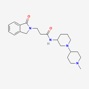 molecular formula C22H32N4O2 B6140885 N-(1'-methyl-1,4'-bipiperidin-3-yl)-3-(1-oxo-1,3-dihydro-2H-isoindol-2-yl)propanamide 