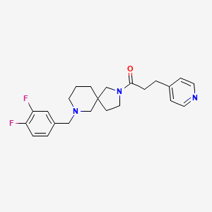 molecular formula C23H27F2N3O B6140898 7-(3,4-difluorobenzyl)-2-[3-(4-pyridinyl)propanoyl]-2,7-diazaspiro[4.5]decane 
