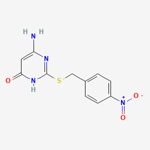 molecular formula C11H10N4O3S B6140908 6-amino-2-[(4-nitrobenzyl)thio]-4-pyrimidinol 