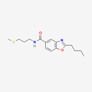 molecular formula C16H22N2O2S B6140916 2-butyl-N-[3-(methylthio)propyl]-1,3-benzoxazole-5-carboxamide 