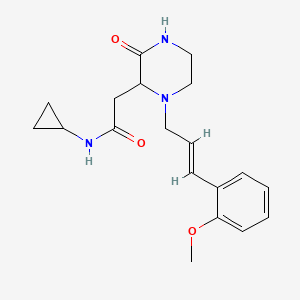 molecular formula C19H25N3O3 B6140924 N-cyclopropyl-2-{1-[(2E)-3-(2-methoxyphenyl)-2-propen-1-yl]-3-oxo-2-piperazinyl}acetamide 