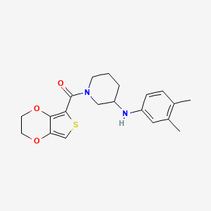 1-(2,3-dihydrothieno[3,4-b][1,4]dioxin-5-ylcarbonyl)-N-(3,4-dimethylphenyl)-3-piperidinamine