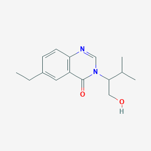 molecular formula C15H20N2O2 B6140960 6-ethyl-3-[1-(hydroxymethyl)-2-methylpropyl]quinazolin-4(3H)-one 
