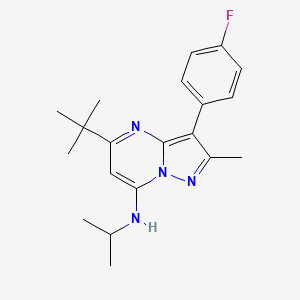 molecular formula C20H25FN4 B6140971 5-tert-butyl-3-(4-fluorophenyl)-N-isopropyl-2-methylpyrazolo[1,5-a]pyrimidin-7-amine 