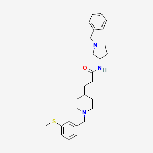 molecular formula C27H37N3OS B6140979 N-(1-benzyl-3-pyrrolidinyl)-3-{1-[3-(methylthio)benzyl]-4-piperidinyl}propanamide 