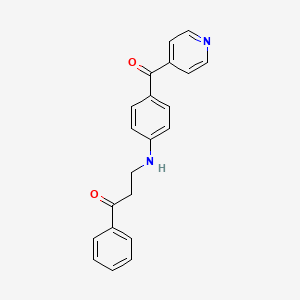 molecular formula C21H18N2O2 B6141004 3-[(4-isonicotinoylphenyl)amino]-1-phenyl-1-propanone 