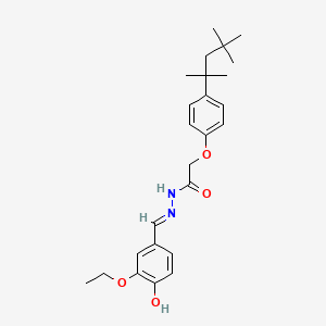 molecular formula C25H34N2O4 B6141043 N'-(3-ethoxy-4-hydroxybenzylidene)-2-[4-(1,1,3,3-tetramethylbutyl)phenoxy]acetohydrazide 