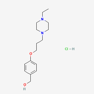 molecular formula C16H27ClN2O2 B6141050 {4-[3-(4-ethyl-1-piperazinyl)propoxy]phenyl}methanol hydrochloride 