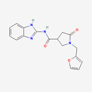 N-1H-benzimidazol-2-yl-1-(2-furylmethyl)-5-oxo-3-pyrrolidinecarboxamide