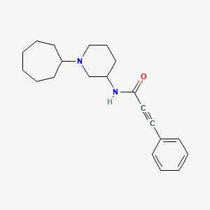 molecular formula C21H28N2O B6141070 N-(1-cycloheptyl-3-piperidinyl)-3-phenyl-2-propynamide 