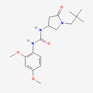 molecular formula C18H27N3O4 B6141119 N-(2,4-dimethoxyphenyl)-N'-[1-(2,2-dimethylpropyl)-5-oxo-3-pyrrolidinyl]urea 