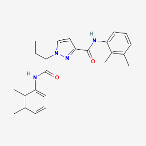 molecular formula C24H28N4O2 B6141133 N-(2,3-dimethylphenyl)-1-(1-{[(2,3-dimethylphenyl)amino]carbonyl}propyl)-1H-pyrazole-3-carboxamide 