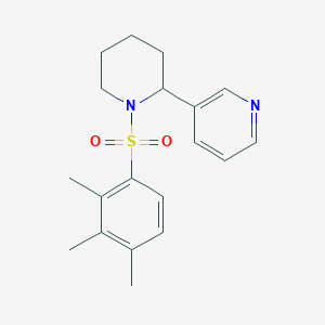molecular formula C19H24N2O2S B6141136 3-{1-[(2,3,4-trimethylphenyl)sulfonyl]piperidin-2-yl}pyridine 