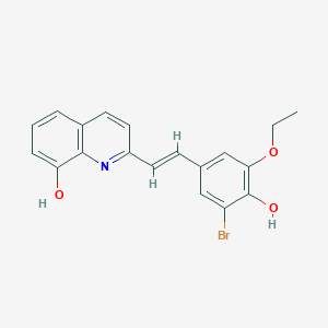 molecular formula C19H16BrNO3 B6141142 2-[2-(3-bromo-5-ethoxy-4-hydroxyphenyl)vinyl]-8-quinolinol 