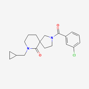 molecular formula C19H23ClN2O2 B6141150 2-(3-chlorobenzoyl)-7-(cyclopropylmethyl)-2,7-diazaspiro[4.5]decan-6-one 
