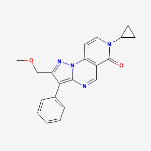 molecular formula C20H18N4O2 B6141156 7-cyclopropyl-2-(methoxymethyl)-3-phenylpyrazolo[1,5-a]pyrido[3,4-e]pyrimidin-6(7H)-one 
