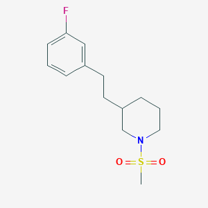 molecular formula C14H20FNO2S B6141162 3-[2-(3-fluorophenyl)ethyl]-1-(methylsulfonyl)piperidine 