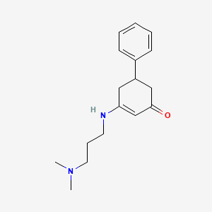 molecular formula C17H24N2O B6141210 3-{[3-(dimethylamino)propyl]amino}-5-phenylcyclohex-2-en-1-one 