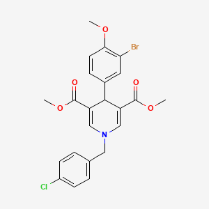 molecular formula C23H21BrClNO5 B6141226 dimethyl 4-(3-bromo-4-methoxyphenyl)-1-(4-chlorobenzyl)-1,4-dihydro-3,5-pyridinedicarboxylate 