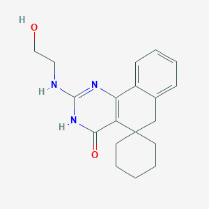 molecular formula C19H23N3O2 B6141230 2-[(2-hydroxyethyl)amino]-3H-spiro[benzo[h]quinazoline-5,1'-cyclohexan]-4(6H)-one 