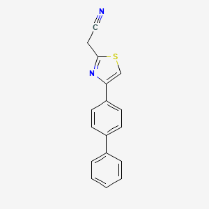 2-(4-{[1,1'-biphenyl]-4-yl}-1,3-thiazol-2-yl)acetonitrile