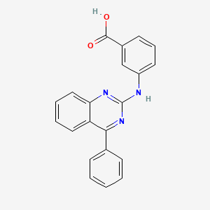 molecular formula C21H15N3O2 B6141273 3-[(4-phenyl-2-quinazolinyl)amino]benzoic acid 