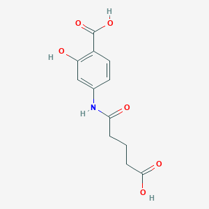 molecular formula C12H13NO6 B6141295 4-[(4-carboxybutanoyl)amino]-2-hydroxybenzoic acid 