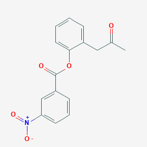 molecular formula C16H13NO5 B6141326 2-(2-oxopropyl)phenyl 3-nitrobenzoate 