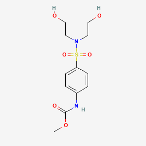 molecular formula C12H18N2O6S B6141341 methyl (4-{[bis(2-hydroxyethyl)amino]sulfonyl}phenyl)carbamate 