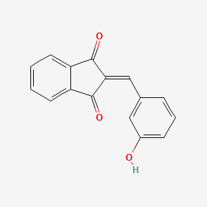 molecular formula C16H10O3 B6141352 2-(3-羟基亚苄基)-1H-茚满-1,3(2H)-二酮 