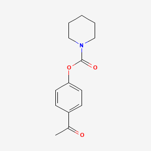 molecular formula C14H17NO3 B6141370 4-acetylphenyl 1-piperidinecarboxylate 