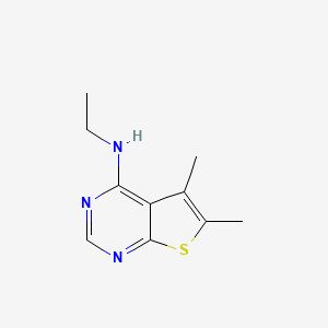 molecular formula C10H13N3S B6141383 N-ethyl-5,6-dimethylthieno[2,3-d]pyrimidin-4-amine 