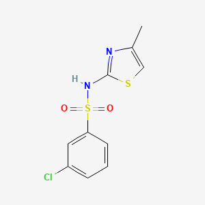 molecular formula C10H9ClN2O2S2 B6141387 3-chloro-N-(4-methyl-1,3-thiazol-2-yl)benzenesulfonamide 