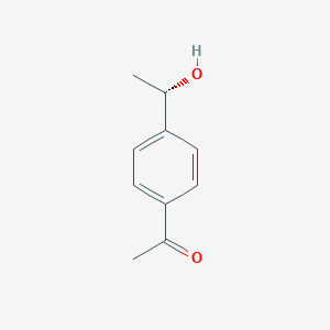 molecular formula C10H12O2 B061414 Ethanone, 1-[4-[(1S)-1-hydroxyethyl]phenyl]-(9CI) CAS No. 185144-38-1