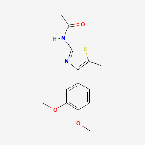 molecular formula C14H16N2O3S B6141416 N-[4-(3,4-dimethoxyphenyl)-5-methyl-1,3-thiazol-2-yl]acetamide 