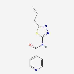 molecular formula C11H12N4OS B6141418 N-(5-propyl-1,3,4-thiadiazol-2-yl)isonicotinamide 