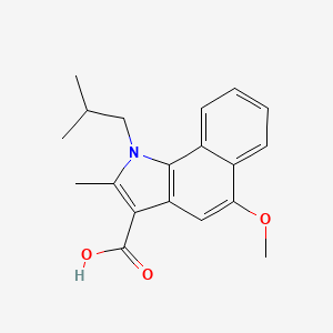 molecular formula C19H21NO3 B6141419 1-isobutyl-5-methoxy-2-methyl-1H-benzo[g]indole-3-carboxylic acid 