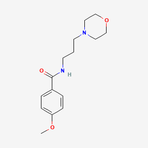 molecular formula C15H22N2O3 B6141424 4-methoxy-N-[3-(4-morpholinyl)propyl]benzamide CAS No. 5460-28-6