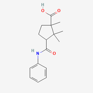 molecular formula C16H21NO3 B6141442 3-(anilinocarbonyl)-1,2,2-trimethylcyclopentanecarboxylic acid CAS No. 73889-61-9