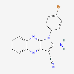 molecular formula C17H10BrN5 B6141447 2-amino-1-(4-bromophenyl)-1H-pyrrolo[2,3-b]quinoxaline-3-carbonitrile 