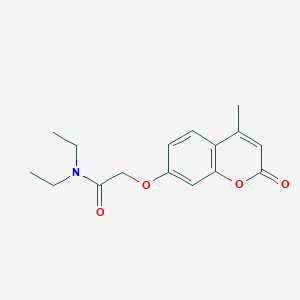 molecular formula C16H19NO4 B6141454 N,N-diethyl-2-[(4-methyl-2-oxo-2H-chromen-7-yl)oxy]acetamide 